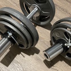 Beautiful Olympic Dumbbells [only Set I Have] 45 lbs On Each Hand (90 lbs Total)