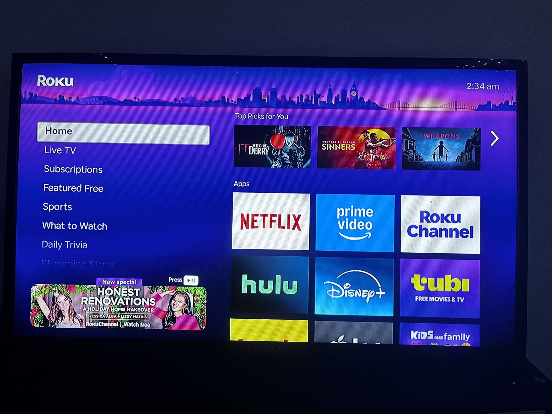Proscan Smart tv 50 Inch’ ( Comes With Roku System And Remote )