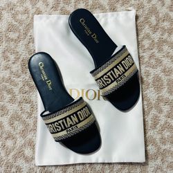 Christian Dior Deep Blue Sandals Size 9 $100 **READ DESCRIPTION**