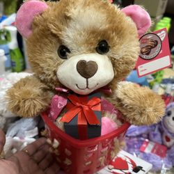 Valentines Bear And Real Silver Ring With Real Gemstones. Choice Of 3 Size 7 Rings. $60