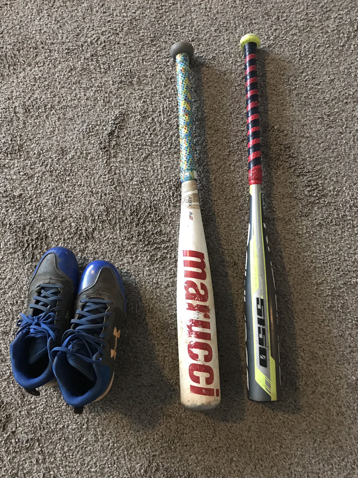 Rawlings Baseball Bat and Cleats (Marucci Is SOLD)