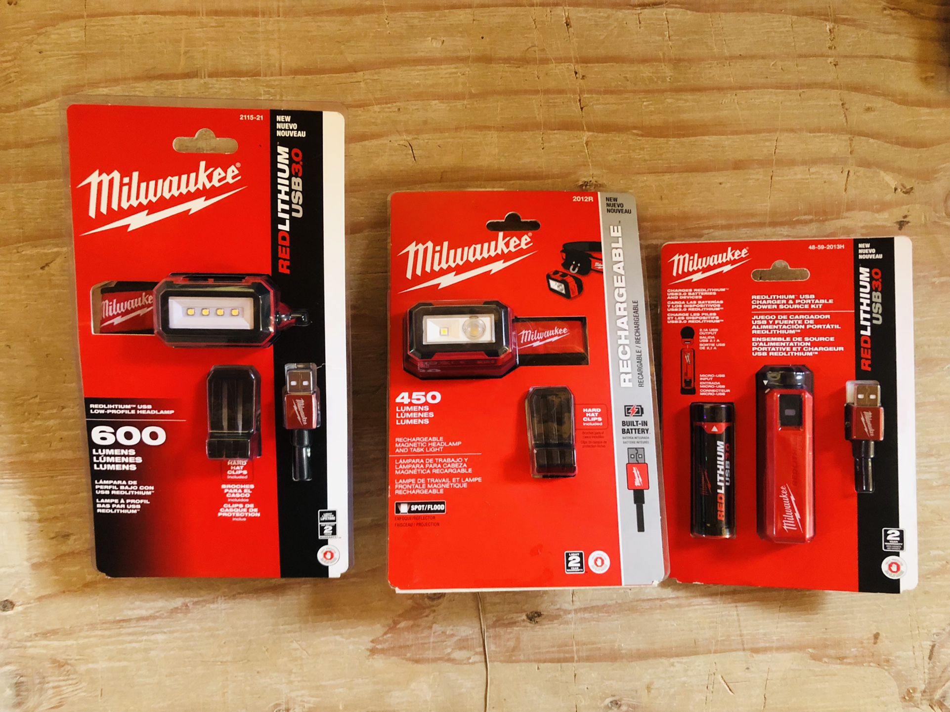 Milwaukee Rechargeable Headlamps An Power Pack $130