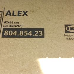 
Brand New IKEA ALEX White Organizer Storage Caster Drawer Unit 804.854.23

FEATURES:

Drawer stops prevent the drawer from being pulled out too far.
