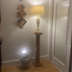 Marble Columns With Lamp