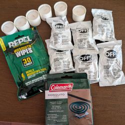 Off backyard mosquito repellant lamp candle diffuser refills, camping coils, travel insect wipes