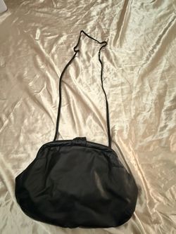 Park Avenue Black Genuine Leather Crossbody Bag Made In USA