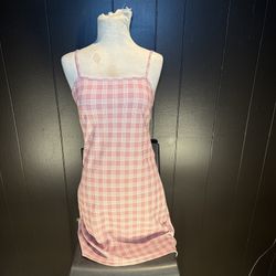 Pink Plaid Mini Dress – Y2K / Soft Girl Aesthetic