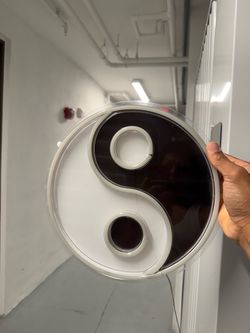 Black & White Yin & Yang Decorative Plastic Wall light hanger