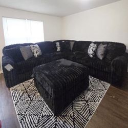 Brand New Super Plush Ashley Midnight Madness Sectional 