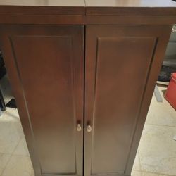 Folding Wooden Bar Cabinet-Compact & Stylish