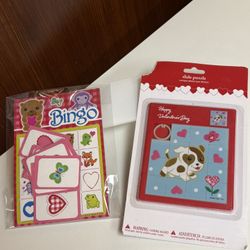 Valentine's Day Bingo and Puzzle Set