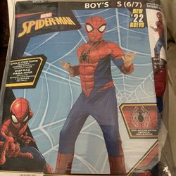 Marvel Spiderman Costume (size:6/7)