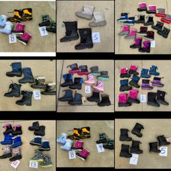 Kids Winter/ Snow Boots. Huge Variety Of Sizes! Toddler Size 5 Up To Young Adult Size 5