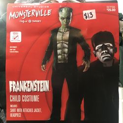 NEW Frankenstein Halloween Costume size small (kids) 4-6 LAST ONE!! Comes with mask