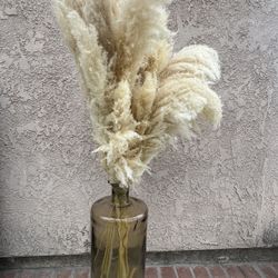 Large Vase With Pampas