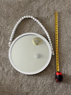 Round Beaded Rope Mirror