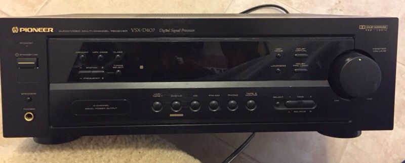 Pioneer VSX D407 5.1 Channel 500 Watt Receiver No Remote