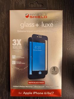 Invisible Shield Glass + Luxe Apple iPhone 6, 6s, 7