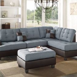 Sectional With Ottoman 