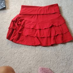 Red Skirt Small Stretch 