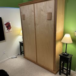 Murphy Bed: Full Size, Custom Birch & Maple