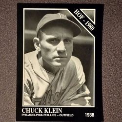 1991 Sporting News Chuck Klein Philadelphia Phillies #30 Hall Of Fame HOF Baseball Card 1938 Vintage Collectible Sports Conlon Collection MLB