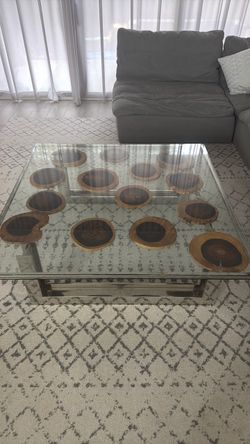 Glass coffee table