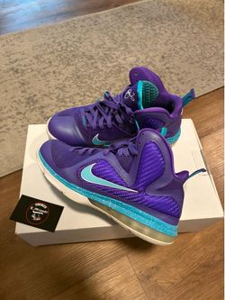Nike LeBron 9 summit laker hornets Sz 10.5