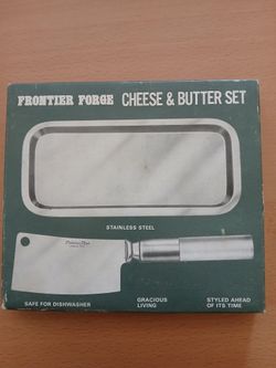 Frontier Forge Cheese And Butter Set In Original Box
