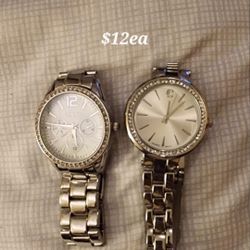 Earrings And Silver Watches