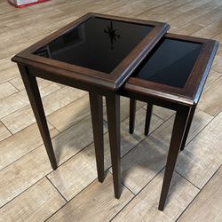 Antique Glass Nesting Tables