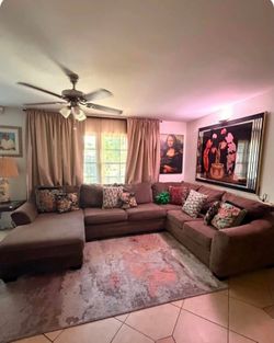 XL brown sectional