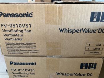 Panasonic WhisperValue DC ventilating/bathroom fan 50-80-100 CFM low profile/energy star