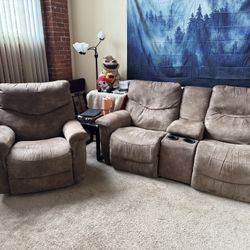 Four Piece Recliner Couch 