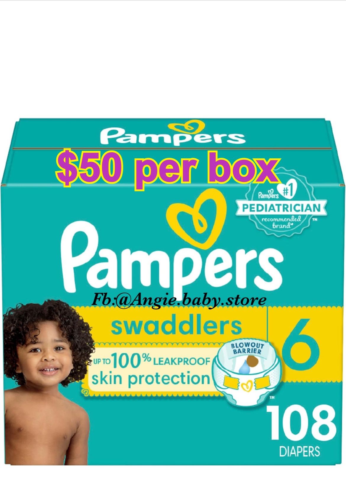 Pampers Swaddlers Size 6 Jumbo Box