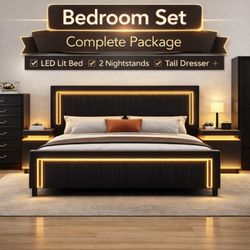 Bedroom Set LED Modern – Complete Package