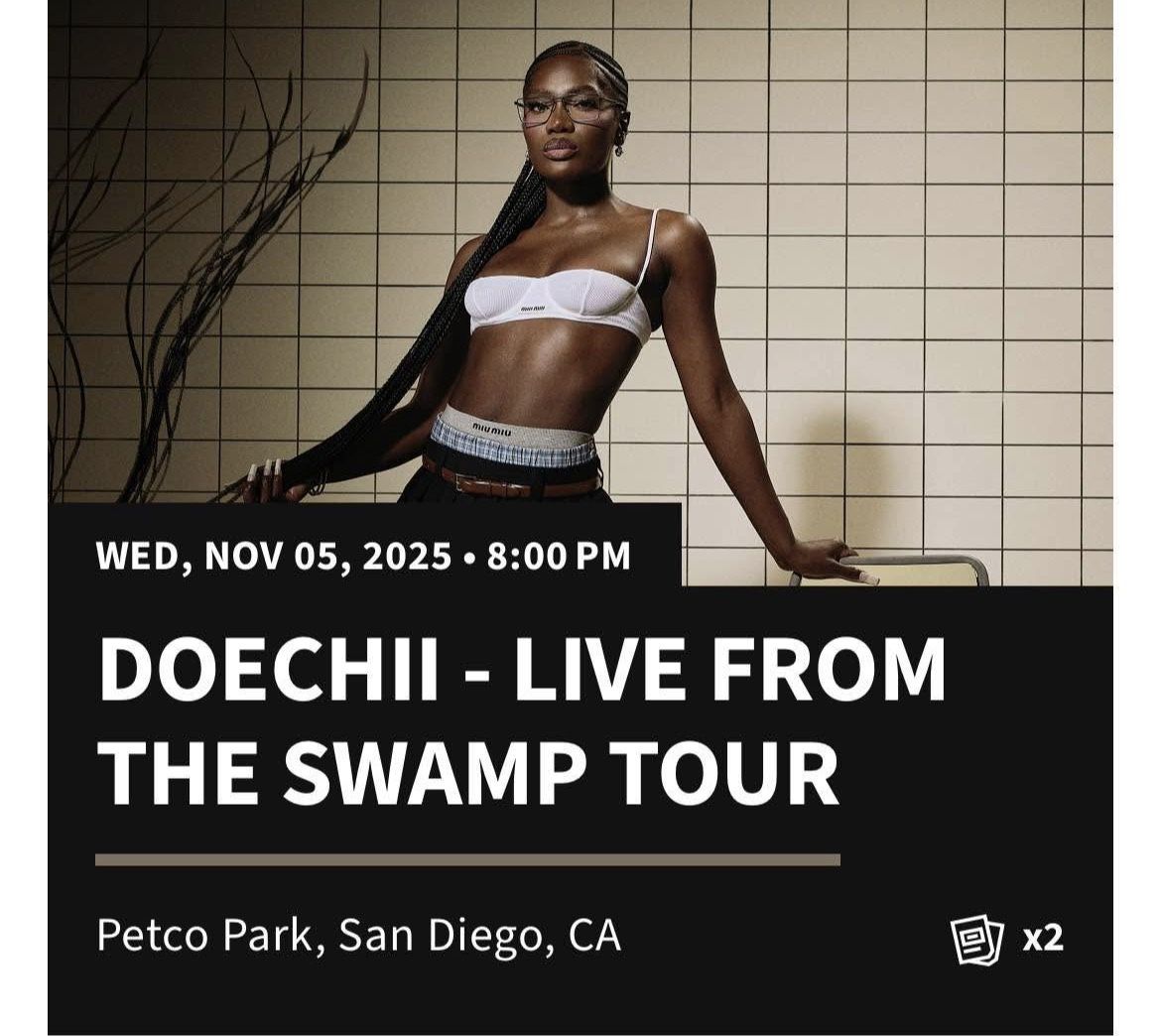 Doechii Concert Tickets (2) - San Diego, Music