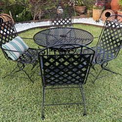 Outdoor Wrought Iron Patio Set 