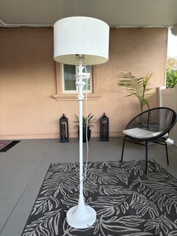 59” White Floor Lamp