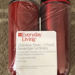 2 Pack Stainless steel beverage tumblers
