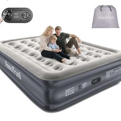 Air Mattress Queen with Built in Pump, Dimensions 80"L x 60"W x 18"Th