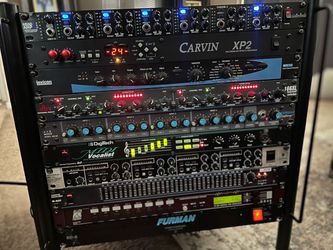 Rack gear recording music studio or pro audio equipment