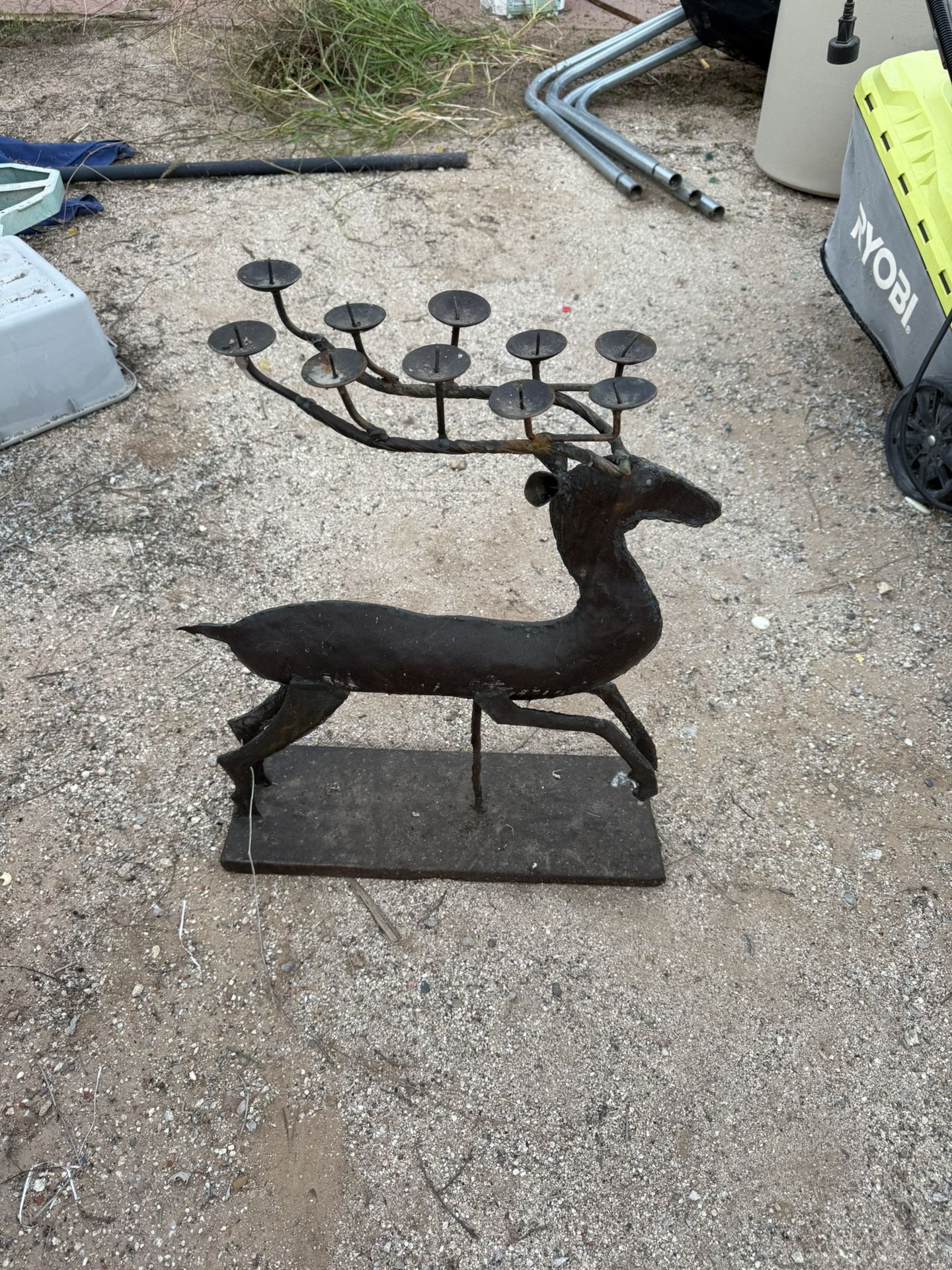 Rustic Reindeer Candle Holder