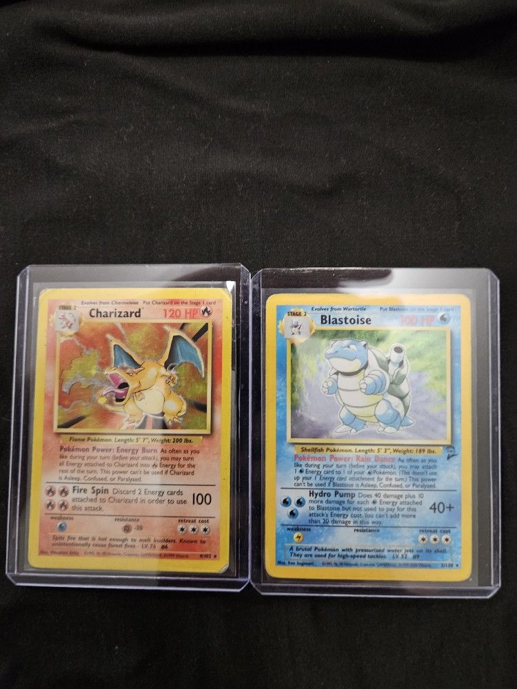 Pokemon Cards Vintage Charizard N Blastoise