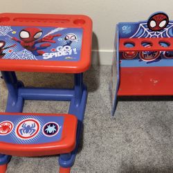 Toddler Spider Man Desk and Bookcase 