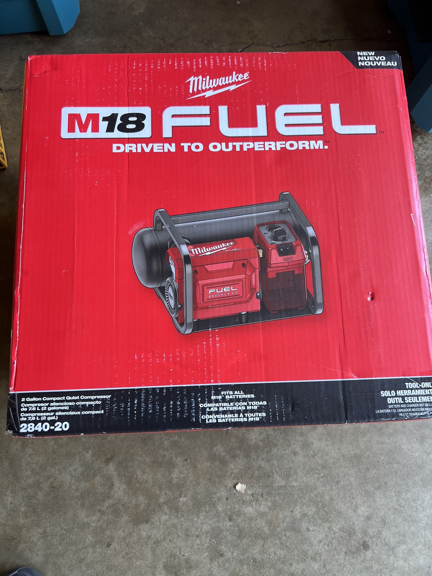 Milwaukee M18 FUEL 18-Volt Lithium-Ion Brushless Cordless 2 Gal. Electric Compact Quiet Compressor (Tool-Only