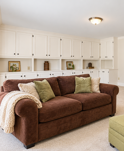Brown Upholstered Sectional / 2-Piece Sofa