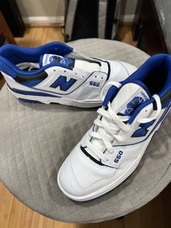 White/blue New Balance 550 Size 7 Women