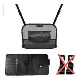 Car purse net holder and visor organizer