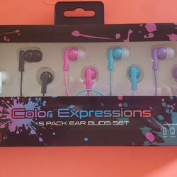 Vivitar Color Expressions Earbuds 5pack